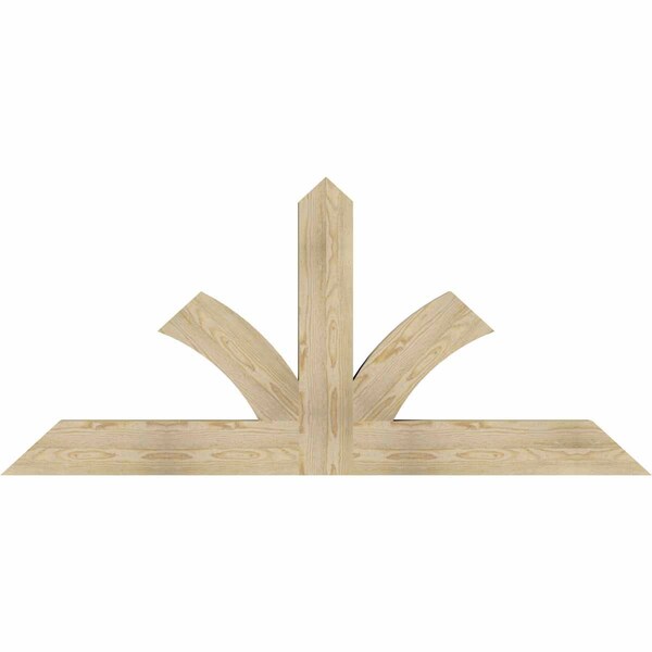 Ekena Millwork Richland Rough Sawn Timber Gable Bracket, Douglas Fir, 72"W x 33"H x 4"D x 6"F, 11/12 Pitch GBW072X33X0406RIC00RDF - main